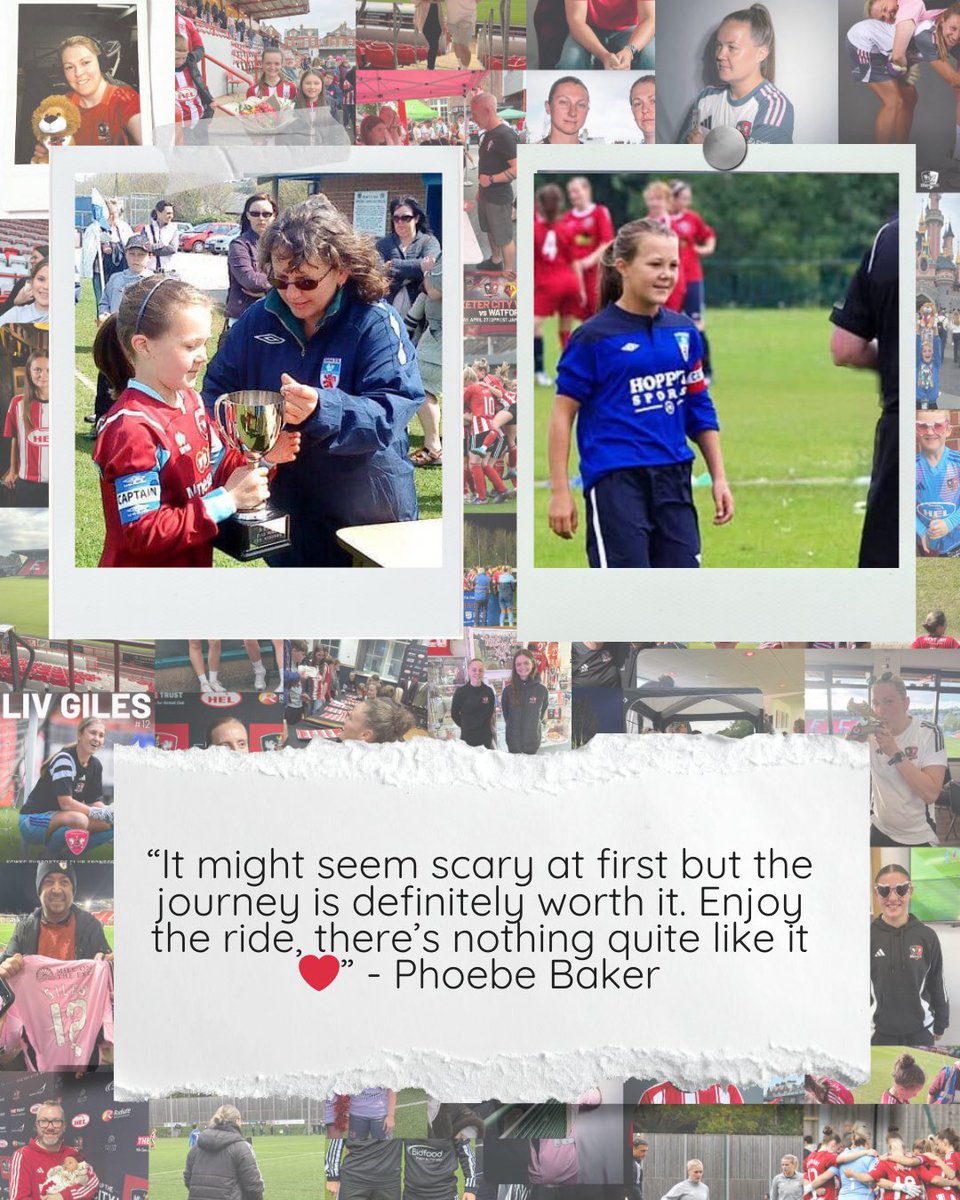 ExeterCityWSC's tweet image. Every player starts somewhere. ❤️⚽

This #InternationalWomensDay we’re celebrating the journeys behind the shirts. From muddy boots and oversized kits to representing Exeter City Women today.

For the team.
For the badge.
For the little girl they once were.

#HerGameToo