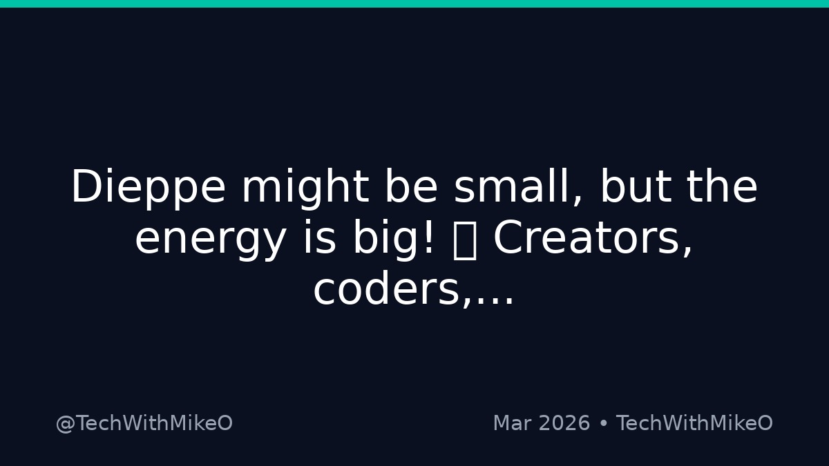PsudoMike's tweet photo. Dieppe might be small, but the energy is big! 🌟 Creators, coders, and operators are uniting to shape the future right here. Let’s celebrate our vibrant tech community alongside our friends in Saint John and beyond. Together, we’re building something amazing! #TechNB #Di https://t.co/y4oNZ9eZCS