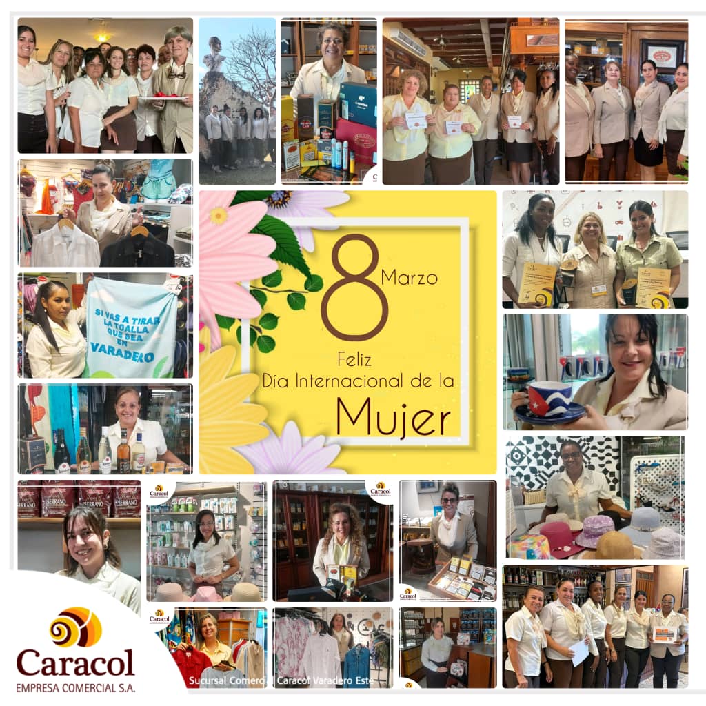 Hoy celebramos a las mujeres que, con su entrega, profesionalidad y sensibilidad, hacen que Caracol Varadero sea mucho más que una red de tiendas. ! Feliz Día Internacional de la Mujer! ❤️❤️❤️
#8DeMarzo
#CaracolDistingue 
#ElValorDeUnaSonrisa
#CubasolSonriente
#CaracolVaradero
