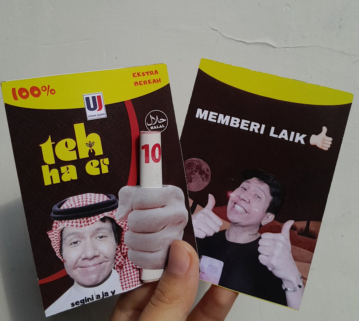 itsjerukperas's tweet photo. absen bocil windah ✋️yuk yang maw beli kartu THR windut cuma 1000 udah free packaging plastik yh 😆🫰🏻 https://t.co/xRwZDdsTCF
