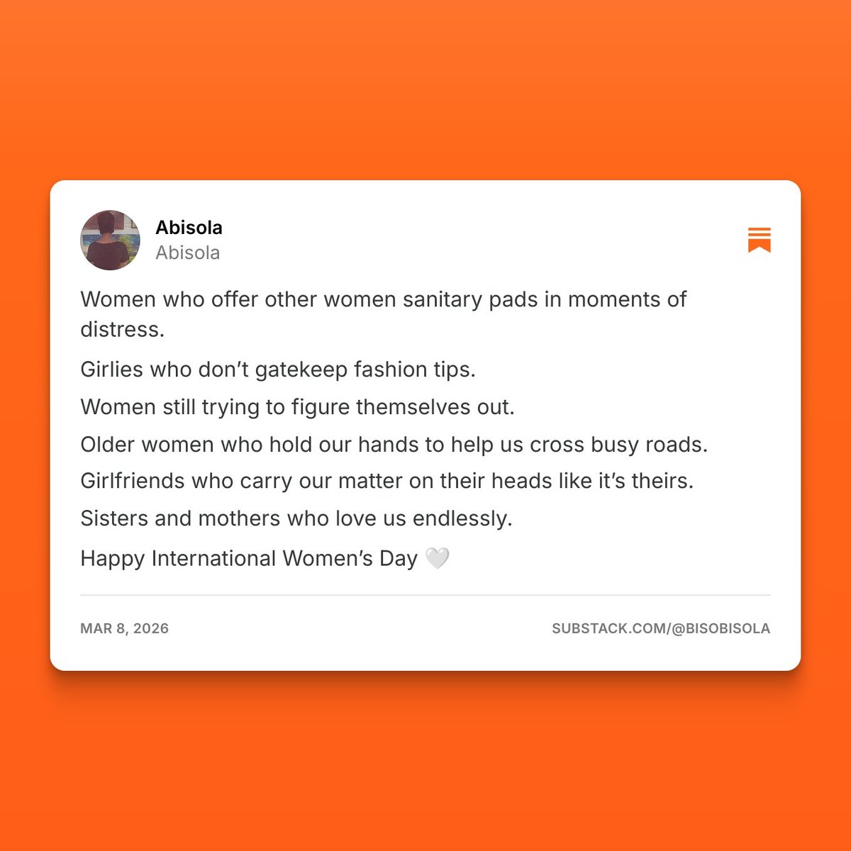 Happy International Women's Day 🤍