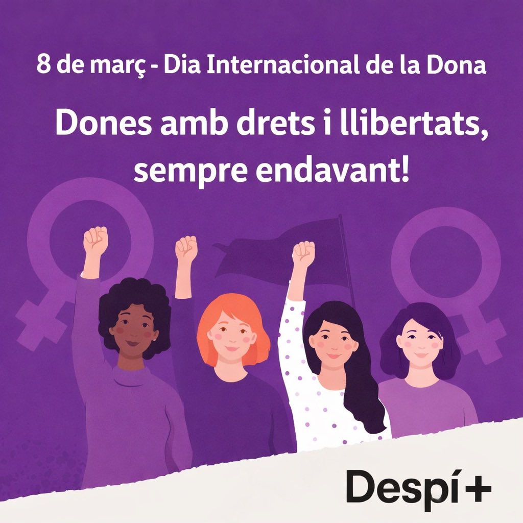 DespiPlus's tweet photo. Dia Internacional de la dona 💜 #8M #SantJoanDespi #DiaInternacionalDeLaMujer https://t.co/0f6voeW70E