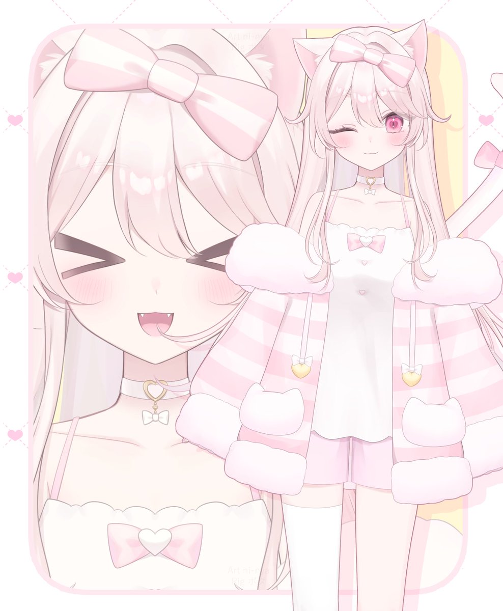 work_nime's tweet photo. 🩷🤍ふわふわカワイイ しろねこちゃん🤍🩷
#Live2D #Live2DShowcase https://t.co/RCQSpMTolz