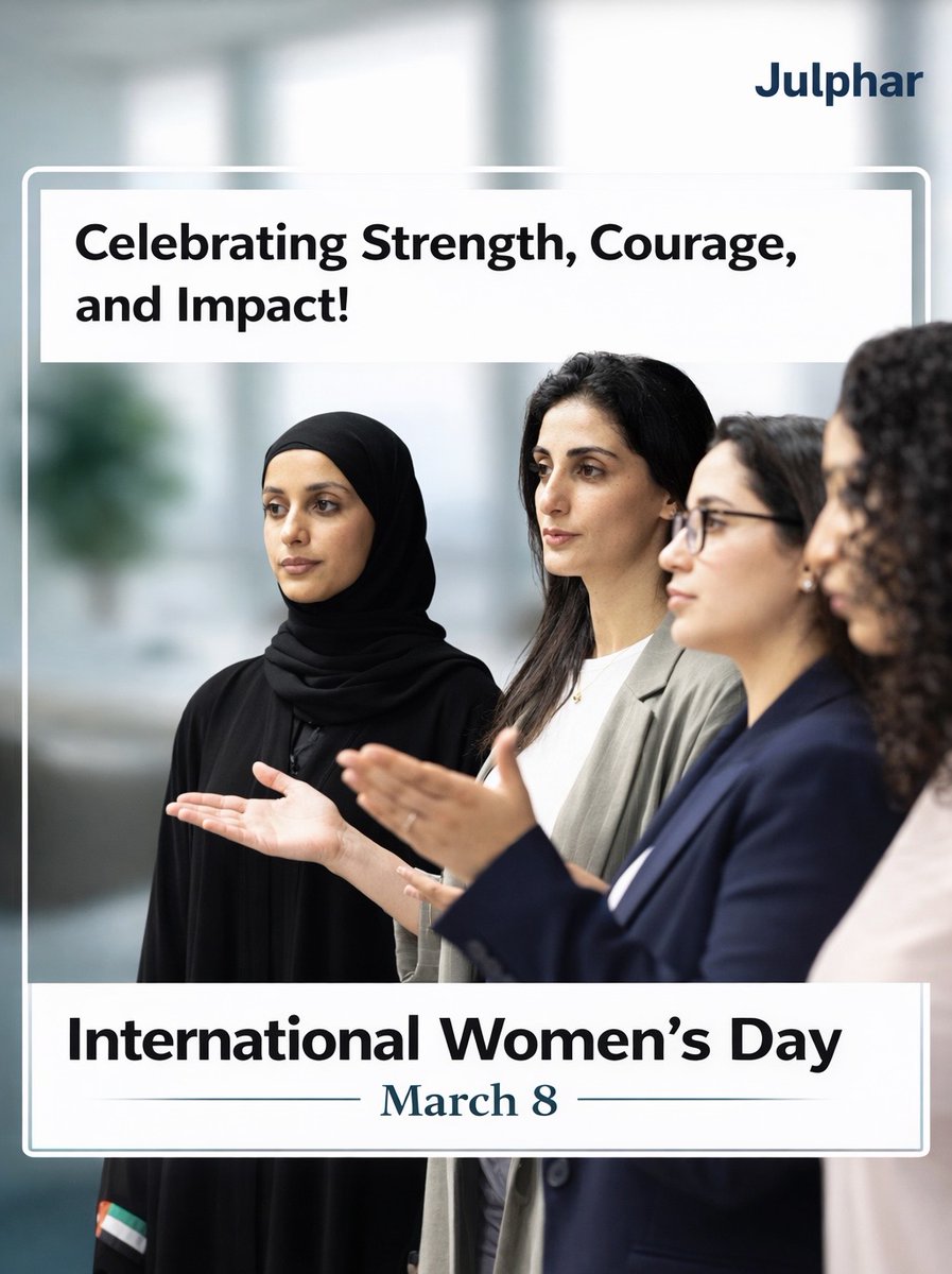 JulpharUAE's tweet photo. Today, we celebrate the strength, resilience, and impact of women everywhere.

At Julphar, we are proud of the inspiring women whose dedication, talent, and commitment continue to make a meaningful difference every day. https://t.co/CIgGKKr3X4