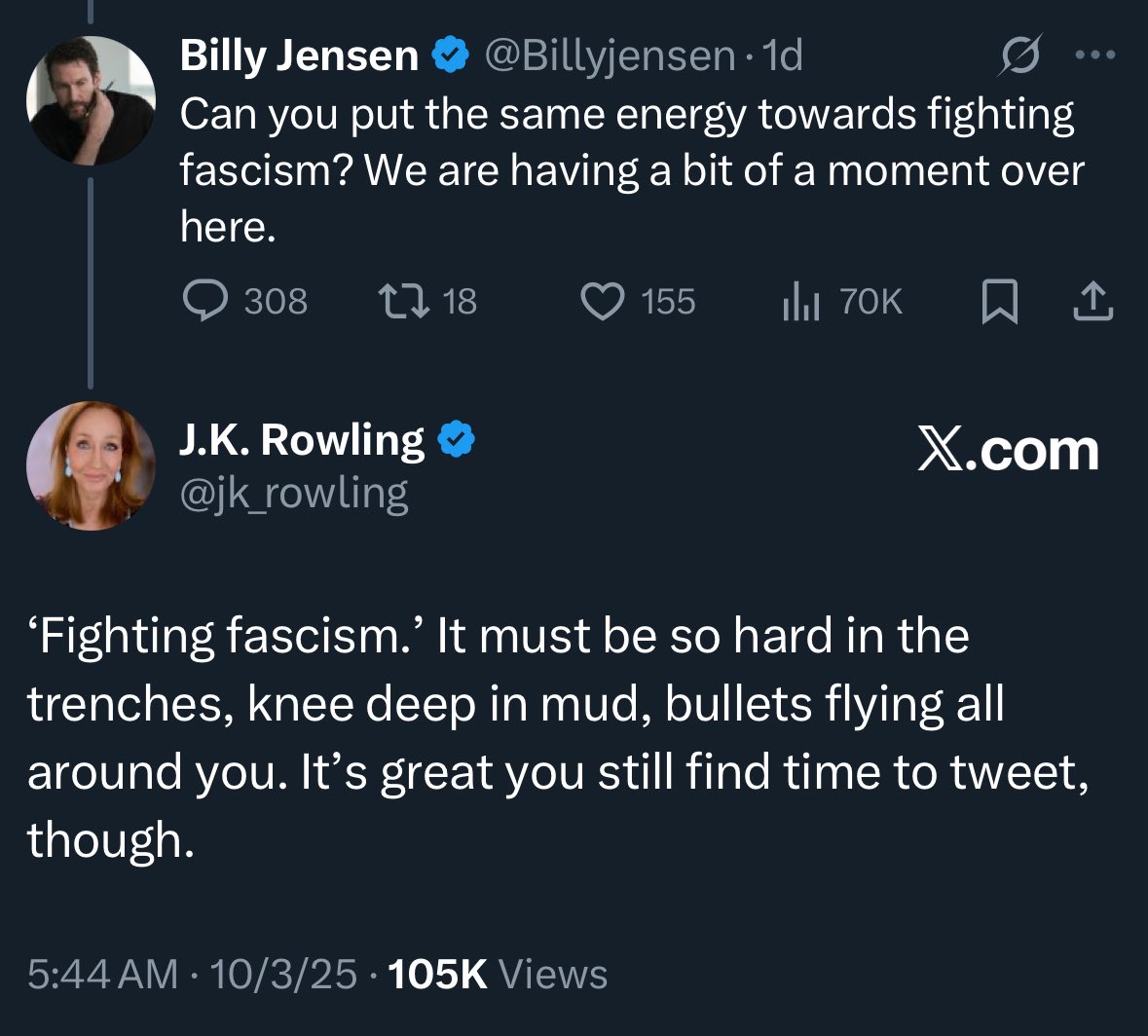 'Nipponism vs Britonism'.
One Piece vs Harry Potter.
Analyse comparatively.
Consider the sources.
Why are ('woke') Britons, from Rowling to 'Nate' here, so craven, so dishonourable?
One denies the hard fact that poor folk will say anything for money, the other thrives upon it.
🤡