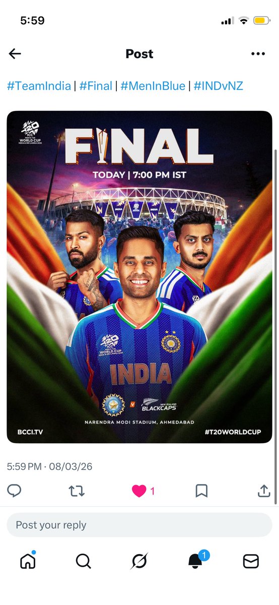 jamesdas89's tweet photo. @BCCI First one to like 🥰❤️ https://t.co/9gnMVpjr1T