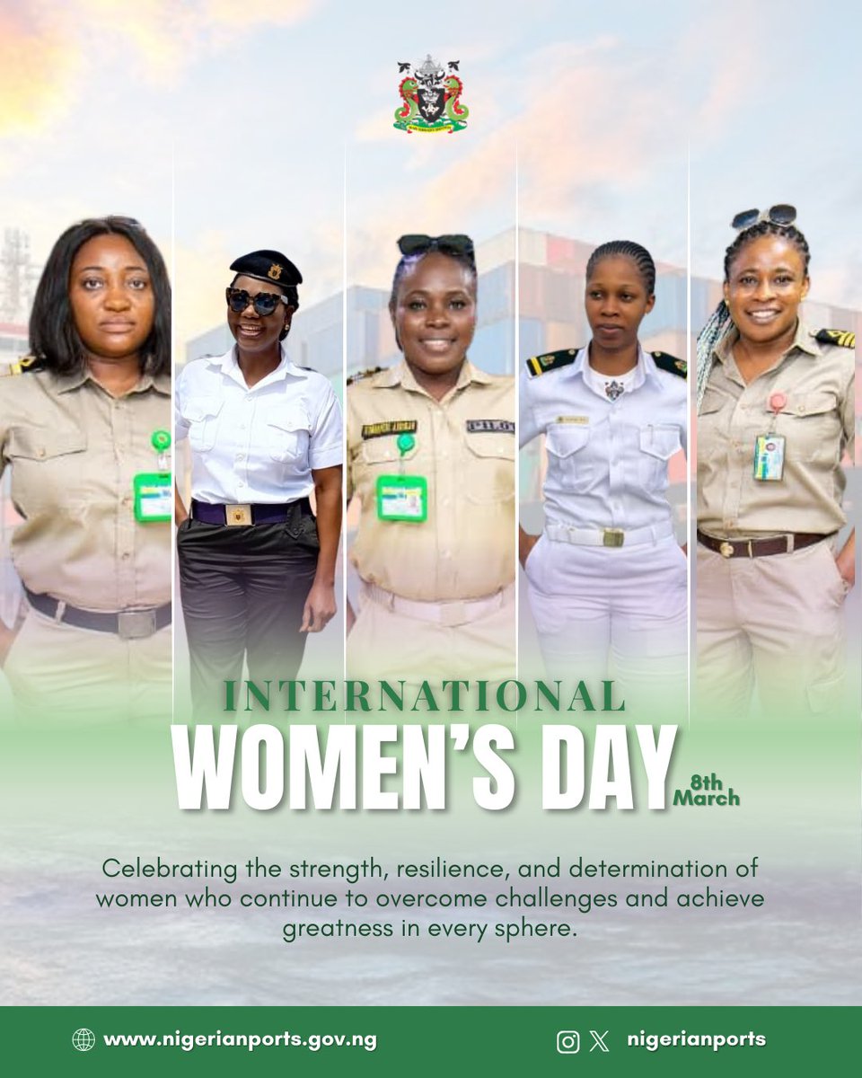 nigerianports's tweet photo. Happy International Women’s Day!

The Nigerian Ports Authority proudly celebrates the resilience, dedication, and invaluable contributions of women in the maritime sector—including firefighting, security, piloting, engineering, hydrography, administrative and vessel-support services such as aids to navigation. These remarkable women are excelling even in roles that traditionally demand male-kind of strength.

The Managing Director, Dr. @AbuDantsoho, noted that he deliberately prioritized gender equality in key appointments, starting with his aides and Technical Assistants: “Women hold 60% of these roles, with men making up the remaining 40%. This intentional step underscores NPA’s commitment to advancing women’s participation and success across the maritime industry.”

We salute the remarkable women of NPA and beyond who continue to drive progress, break barriers, and shape a more equitable future for the sector.

#IWD #WomenInMaritime #GenderEquality