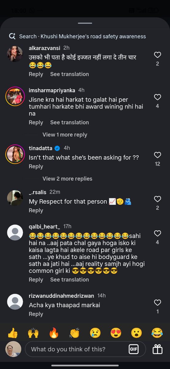 #TinaDatta supports alleged #khushimukherjee slap incident . the latter had claimed someone had slapped her