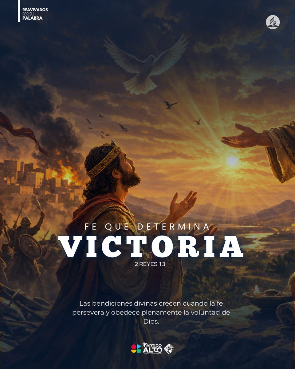 Dios promete liberación, pero la magnitud de la victoria depende de la magnitud de nuestra obediencia y el compromiso con su voluntad. #HazloReal

#2Reyes13
#PrimeroDios #rpsp #rbhw #ÉnfasisEspirituales