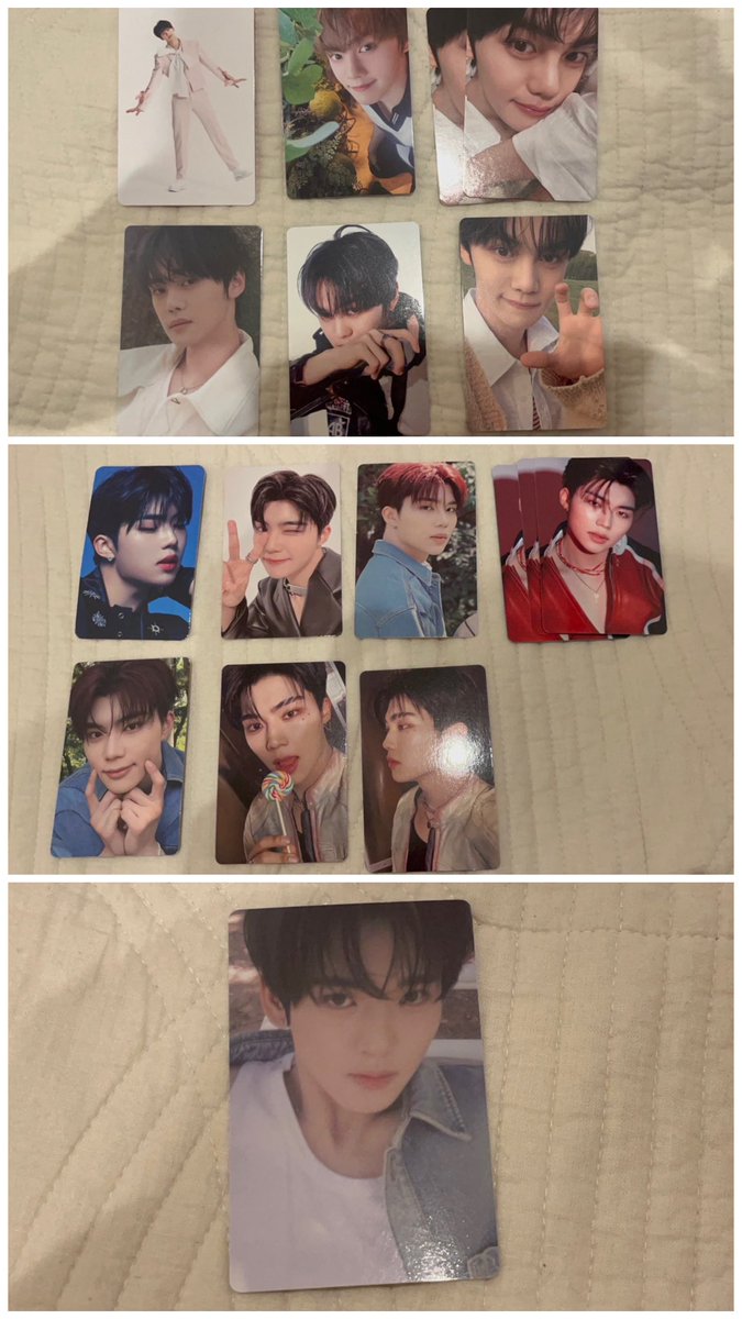 sachi___h___nn's tweet photo. ZEROBASEONE ZB1 ゼベワン トレカ交換　zeroni 

【譲】写真のもの ジウン ハンビン メテュ テレ リッキー ギュビン ゴヌク ユジン ゼロニ

【求】ハオトレカ　ハニニ
写真のものを全てハオ・ハニニに変えたいため、何でも検討します。お気軽にお声掛けください🙇🏻‍♀️

郵送でのお取引希望

#ZB1交換 https://t.co/U7lPrqNzAe