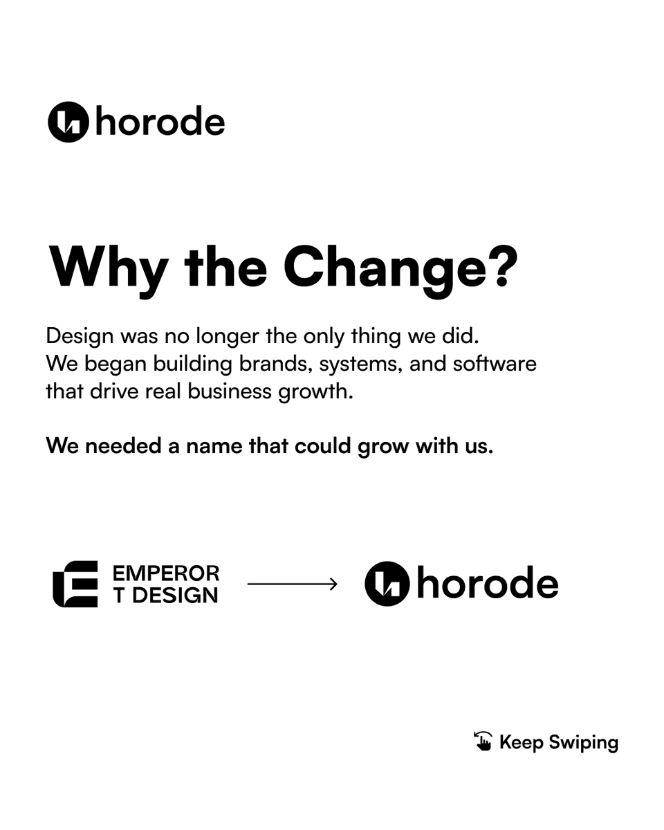 horodeglobal's tweet photo. We rebranded.
Our vision got bigger!

Creating systems that help businesses scale and standout.
Horode is a brand built for businesses that refuse to stay small.

We are fully open and ready to take your brand to the next stage. https://t.co/eTW9RgyT0n