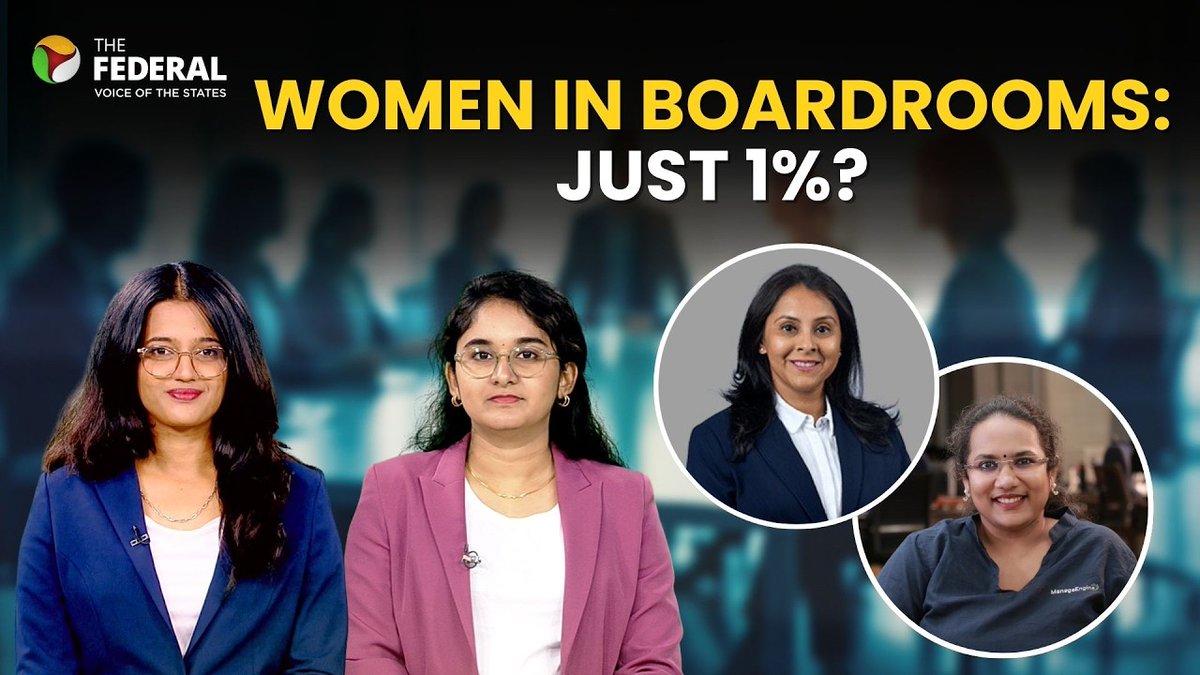 TheFederal_News's tweet photo. India’s Boardrooms: Why Are Women Still Missing at the Top?

WATCH | https://t.co/6GchJ5ktgb

For more such videos, subscribe: https://t.co/akHuCPH8UO

#WomenInLeadership #WomenInBusiness #Corporate #India #Boardroom #GenderGap  #GlassCeiling #Equality @KhaitanCo @sowmya_jr https://t.co/2hRnh5A2hz