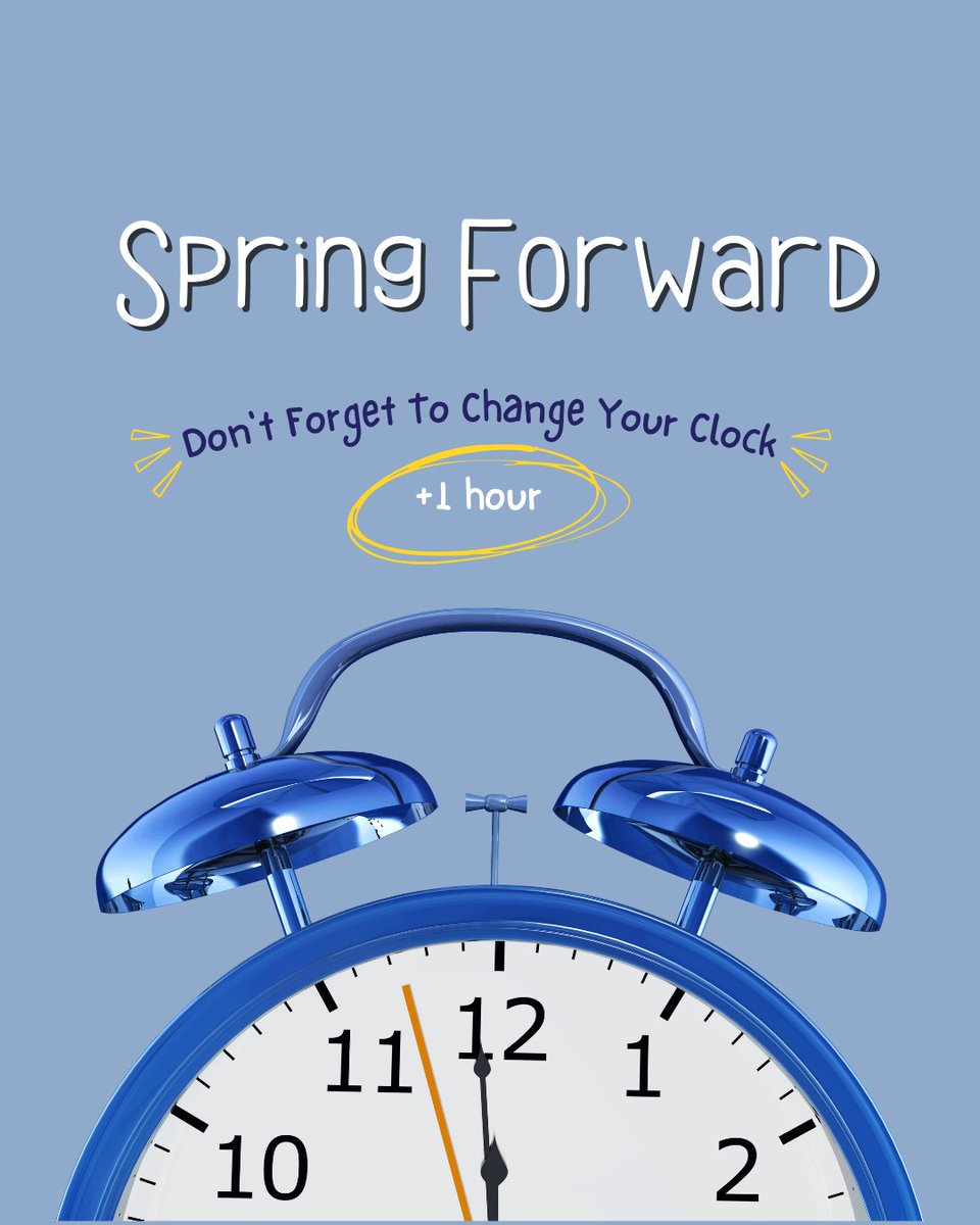 YourAgent4Life's tweet photo. 🕒⏰ Don't forget to ADJUST YOUR CLOCKS for Daylight Saving Time (DST)! 

Lose an hour but gain more daylight in the evening. Should DST be permanent? 

Share your thoughts below! And remember to change your clocks! 

#DaylightSavingTime #TimeChange https://t.co/zkw2EJ0TRR