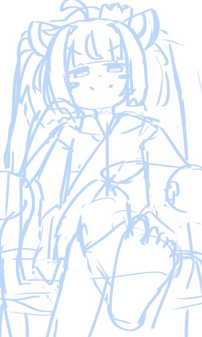 ラフ超適当…! #このタグを見た人はラフ画とその完成絵を見せる