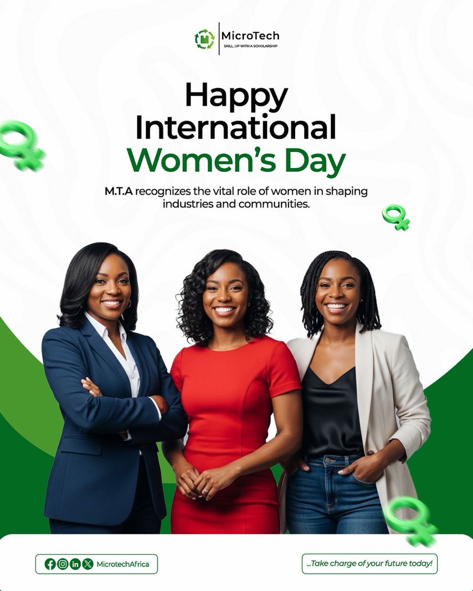MicrotechAfrica's tweet photo. Across every community, industry, and generation, women continue to break barriers, build dreams, and create lasting impact.

Today we celebrate your strength, your voice, and everything you represent.

Happy International Women's Day. ✨

#microtechafrica #cohort5mta #tech4u https://t.co/5ZPpIyHu5s