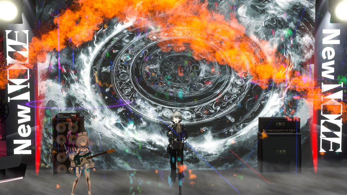kouZwei_One's tweet image. #VRChat #VRFNS #NNOIZE 
FirstNoteStation-始発駅-EastGateにて 
2026/03/08 21:00~  NEW NOIZE
Groupパブリックにて路上ライブ！！
翠ヰさん @o0nanimonai0o の歌声はカッコイイ！
Stellar Stellar最高！
そして翠ヰさん、来月お子さんが生まれるそうで
どうぞお体に気をつけてお過ごしください！