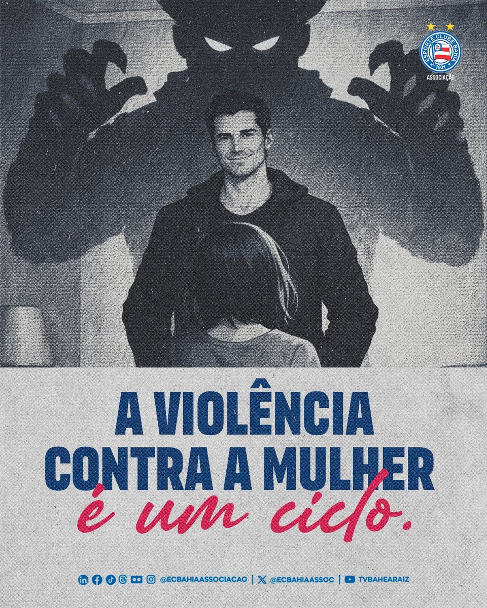ecbahiaassoc's tweet photo. No Dia Internacional da Mulher, mais do que homenagens, é preciso consciência. 🫵🏼
A violência contra a mulher não surge de um “monstro”.
Ela nasce de atitudes que muitos ainda tratam como normais: a piada machista, o comentário ofensivo, o abuso que ninguém confronta. 
Homens, é preciso fazer diferente.

Não se cale. Não normalize. Não seja cúmplice.

Respeito também é atitude.
Quebrar esse ciclo é responsabilidade de todos. 

#DiaDaMulher #BahiaAssociação #Ligue180