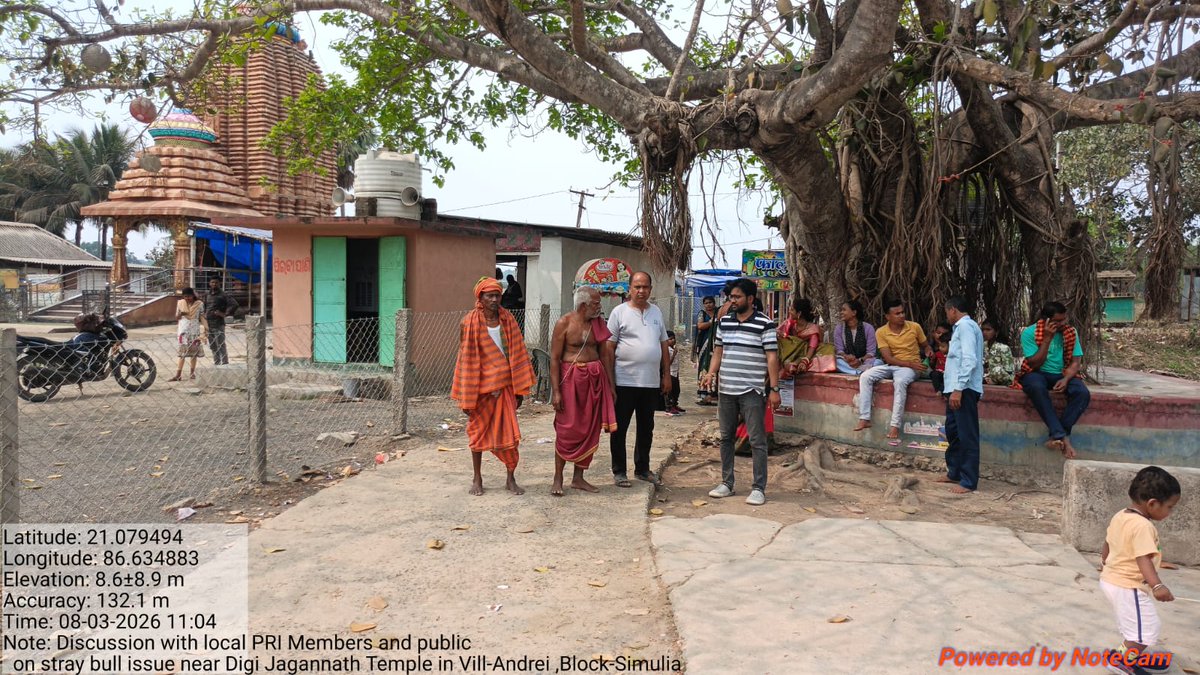 RabinarayanPat1's tweet photo. @JenaRohit7817 @DBalasore @Psamiti_Simulia @blswldivision Our Block Veterinary team of Simulia had been to spot. As relocation of bulls involves consent of many stakeholders, discussion is being done with local PRI members to explore a feasible plan for shifting of bulls. https://t.co/6ABX5m2vwp