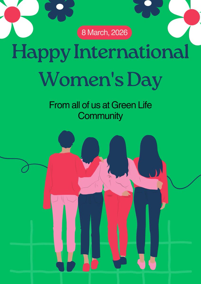 GLC_community's tweet photo. Happy International Women’s Day! The Green Life Community celebrates all the amazing women around the world today. 💓🌏

#InternationalWomensDay2026 #GreenLifeCommunity https://t.co/o52cS0bKLy