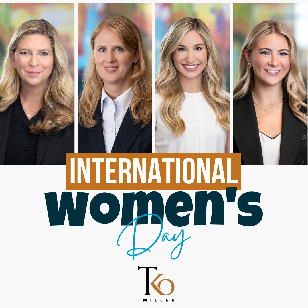 TKOMillerLLC's tweet photo. Happy International Women’s Day! Today we’re proud to recognize the incredible women of our firm whose talent, drive, and leadership elevate everything we do. Your contributions don’t go unnoticed, and we’re thankful for the impact you make each day. Here’s to you and to women everywhere leading the way!