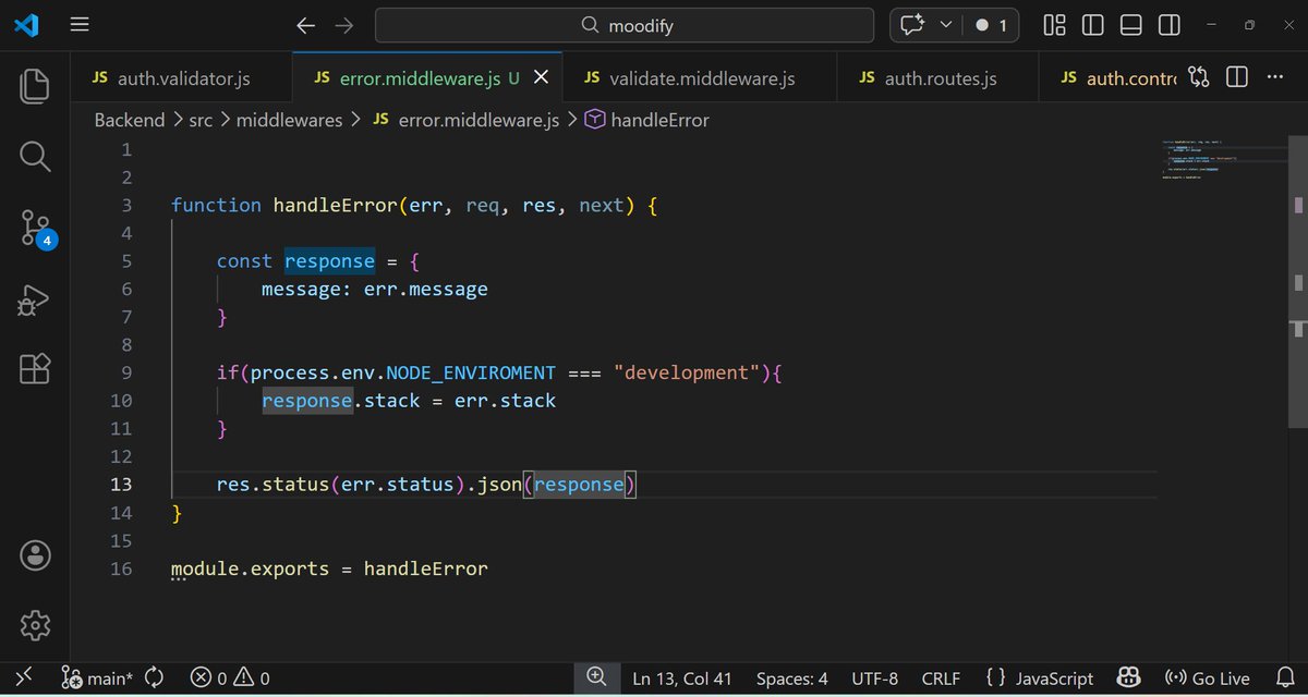NikhilGupta6656's tweet photo. Day 147 🚀
Learned Error Handling and explored Express Validator in more depth to improve backend API reliability.
Learning at Sheriyansh Coding School.
#Day147 #ErrorHandling #ExpressValidator #BackendDevelopment #NodeJS #sheryiansh https://t.co/MHcMTjuOCO