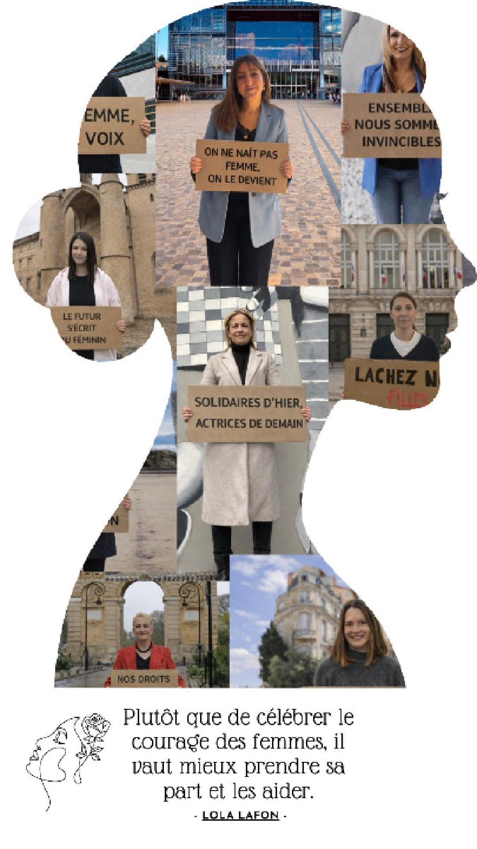 EmadHind's tweet photo. Libres. Fortes. Engagées. Montpelliéraines. ✨ 

À l'occasion de la Journée internationale des droits des femmes, les femmes s'emparent de la ville pour porter un message d'espoir et de détermination. 
Brisez les plafonds, jamais les rêves. 🚀 https://t.co/zw9EFKIrOI