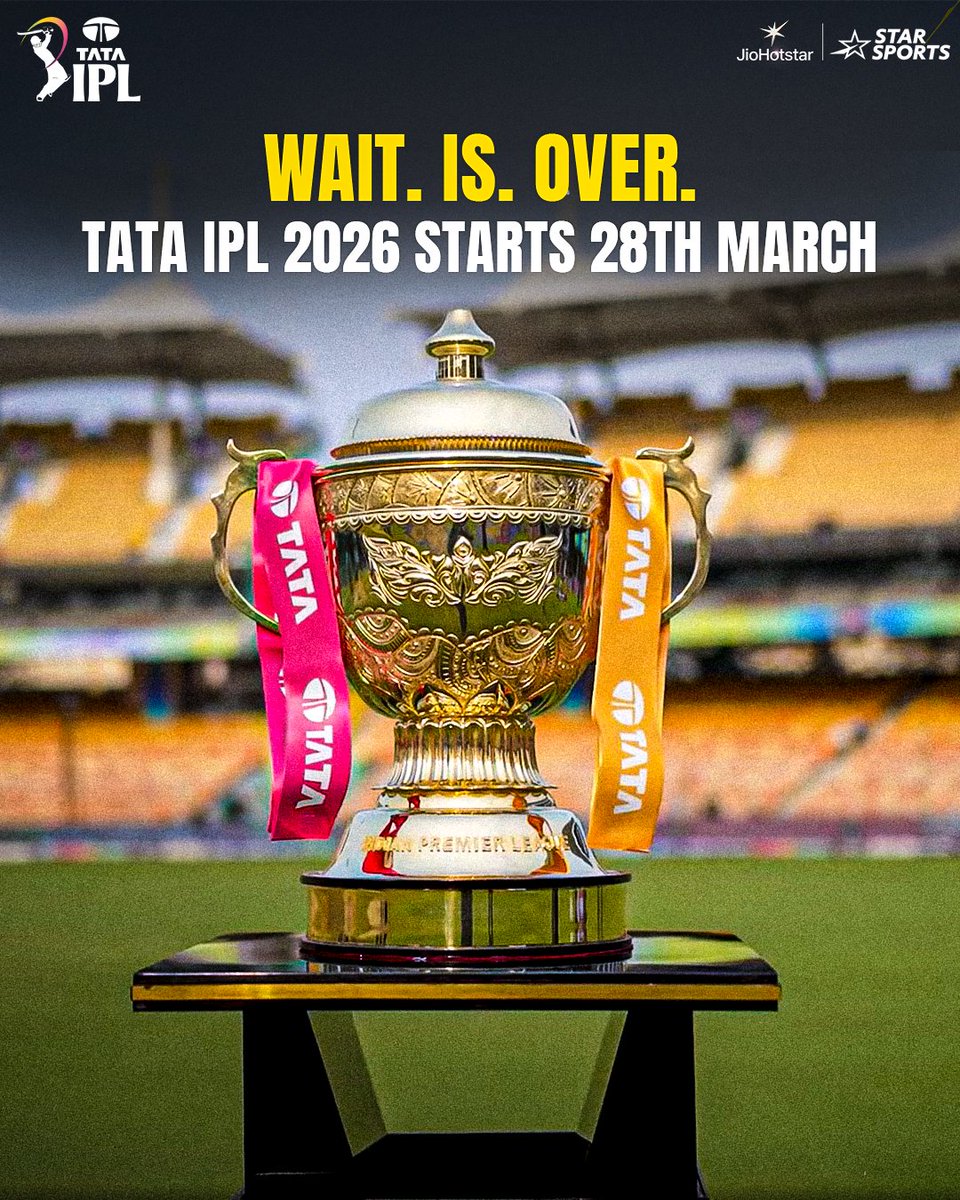 Get ready! #TATAIPL2026 is all set to start from the 28th of MARCH!
😍😍😍🔥🔥🔥🔥
#RCB champions coming