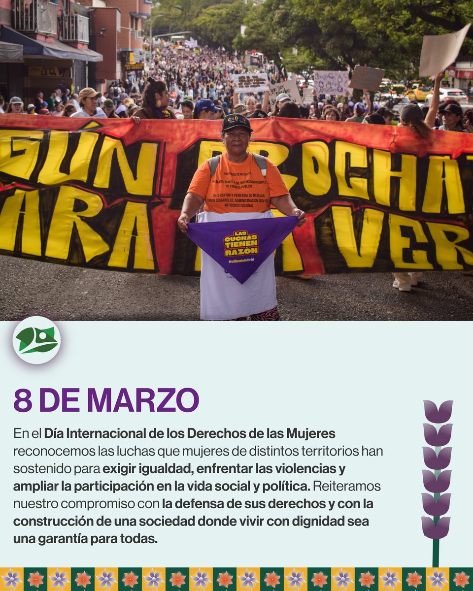 cjlibertad's tweet photo. #8M |💜Caminamos junto a quienes resisten, insisten y buscan verdad y justicia; convencidas de que la transformación también se construye desde la memoria y la acción colectiva. Acompañamos y alzamos la voz para que vivir libres de violencias sea una garantía real para todas. https://t.co/stf25CAHyH