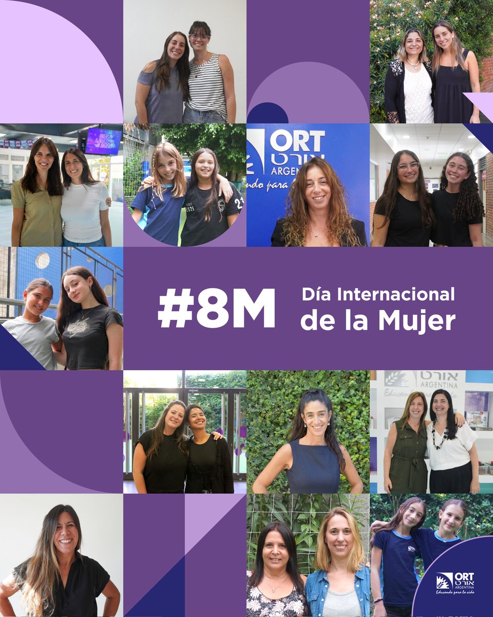 ORTArgentina's tweet photo. En ORT, creemos en la educación como una herramienta clave para construir una sociedad más justa, equitativa e inclusiva. 📚🌍

👉 Por eso, cada #8M agradecemos a todas las mujeres, adolescentes y niñas que forman parte de nuestra Escuela.

¡Seguimos educando para la vida! 🙌 https://t.co/NY1UyiJVJk