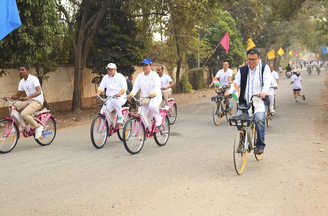 On 8th March 2026, Officers and personnel of 86Bn CRPF participated the Fit India Sunday on Cycle on the occasion of International Women's Day organised under the aegis of Ministry of Youth Affairs and Sports at Khuman Lampak Sports Complex, Imphal,  Manipur.