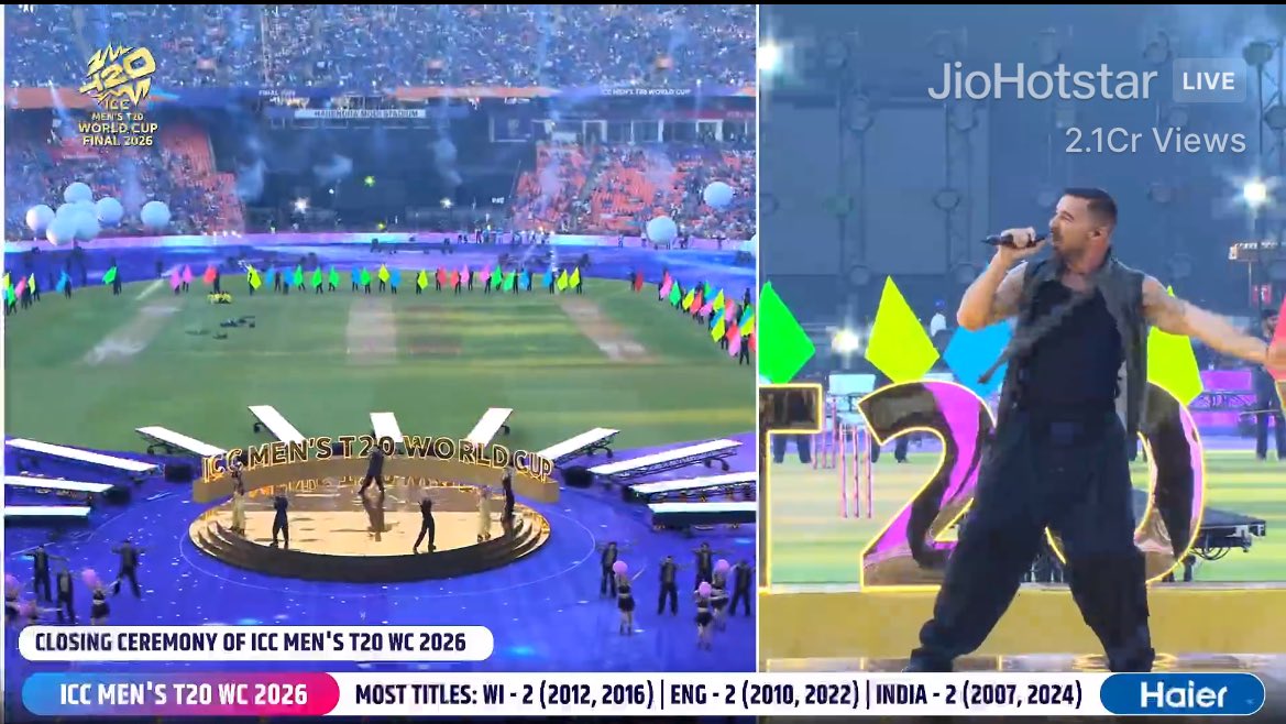 ViratKoisa18's tweet image. TERRIFIC ATMOSPHERE - Great work by ICC for closing ceremony 🏟️🔥🏏 

#INDvsENG #T20WorldCupFinal #NZvsIND