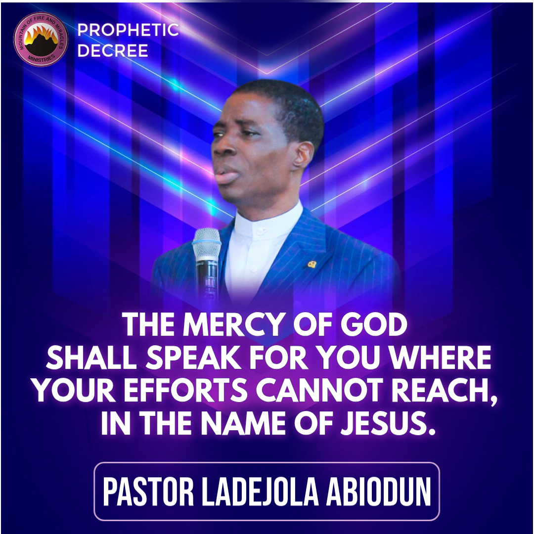 AbiodunLadejola's tweet image. THE MERCY OF GOD SHALL SPEAK FOR YOU WHERE YOUR EFFORTS CANNOT REACH, IN THE NAME OF JESUS.

Jeremiah 29:11 – For I know the plans I have for you… plans to give you hope and a future.

A Loud Amen 🙏🔥

#PropheticPrayers  #PrayerFire #pastorladejolaabiodun #MFM🙏🔥
