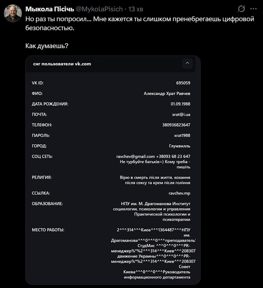 Мыкола Пісічь tweet media