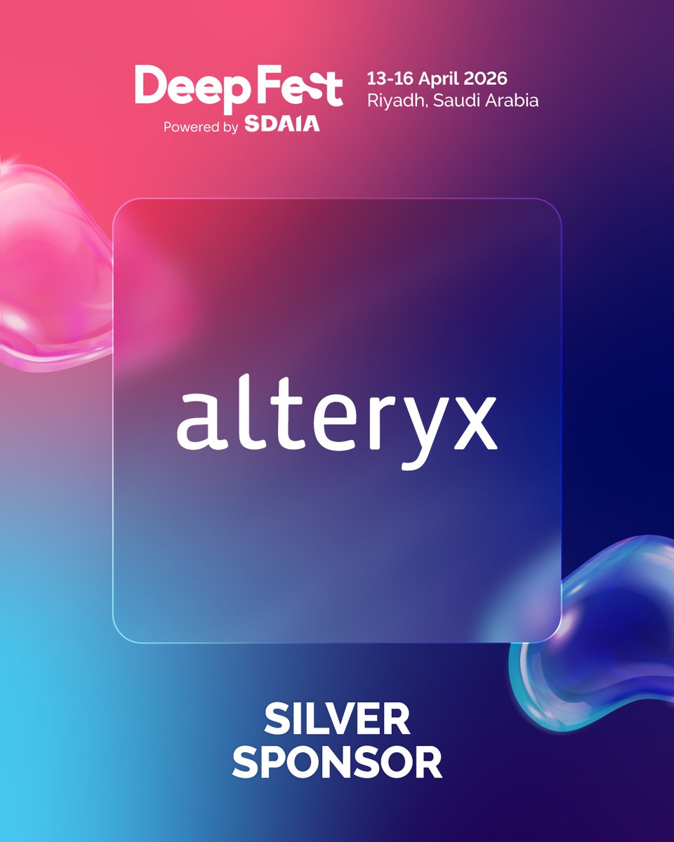 deepfestai's tweet photo. Preparing data for AI requires clarity, governance, and repeatable processes.

As a Silver Sponsor at DeepFest 2026, Alteryx will highlight how analytics workflows support AI readiness. https://t.co/UXHV4OFvfp