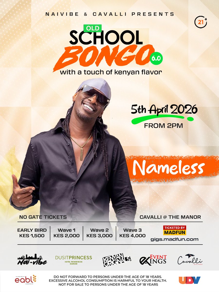 osoroKE's tweet photo. Next month we will eat good hapo Old School Bongo 6.0 itakuwa Cavalli. So far tushajua these two artists will be performing LIVE.

Grab your tickets NOW on https://t.co/Dshxe35lyT before they are sold out!! https://t.co/AQ69Xog2xL