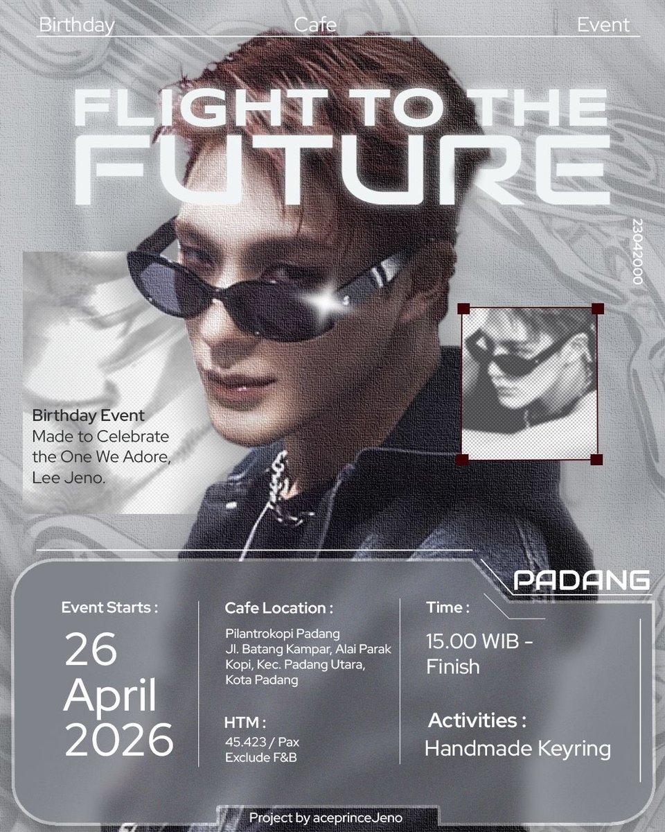 aceprinceJeno's tweet photo. ✈️ 𝙁𝙇𝙄𝙂𝙃𝙏 𝙏𝙊 𝙏𝙃𝙀 𝙁𝙐𝙏𝙐𝙍𝙀 — 𝗟𝗘𝗘 𝗝𝗘𝗡𝗢 𝗕𝗜𝗥𝗧𝗛𝗗𝗔𝗬 𝗖𝗔𝗙𝗘
hosted by @aceprincejeno 

EVENT DATE
🗓️ Sunday, April 26th, 2026
🎟️ 45.423 (Exc Drink)
⏰ 15.00 PM - Finish
📍 Pilantrokopi

RSVP HERE
— https://t.co/qiIjKlu3eL https://t.co/DElq4GeuWR