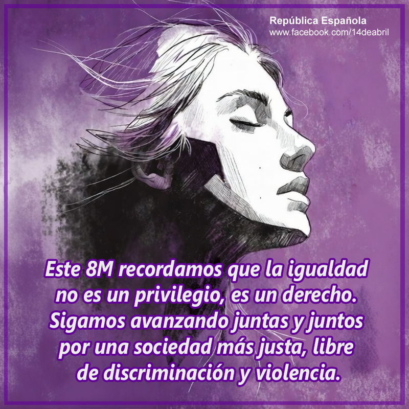 ecorepublicano's tweet photo. Este 8M recordamos que la igualdad no es un privilegio, es un derecho. Sigamos avanzando juntas y juntos por una sociedad más justa, libre de discriminación y violencia. #DiaInternacionalDeLaMujer #8Marzo https://t.co/rWk8ASY7hw