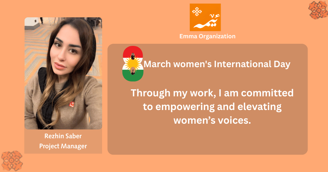 emmaorg_'s tweet photo. International Women's Day Campaign Emma staff and employees will participate in the celebration of March 8th. . #8Mart #marchKurdistan #March8WomensDay #kurdish #WomensDay2026 #InternationalWomensDay #8MarchWomensDay https://t.co/YYl44ghkRG