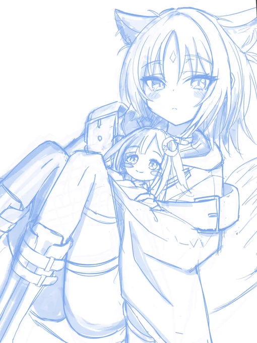 彩葉 進捗 可愛いく描けねぇ