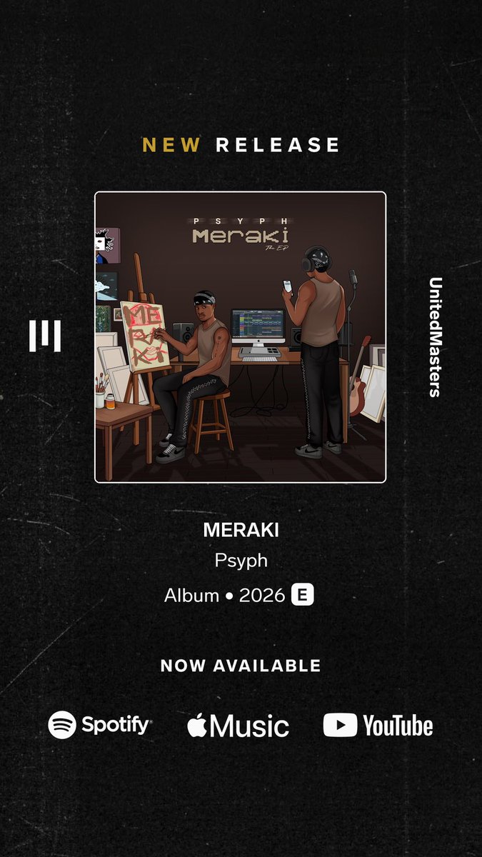yopsyph's tweet photo. My first studio Album -MERAKI

I put all my elements with what I had at my disposal an that’s what makes it special to me, raw but authentic, I also freely expressed my versatility with different genres in one album.

SPARE 15mins alone.

https://t.co/dvewEF6jH6 https://t.co/AEg67RI4Yz