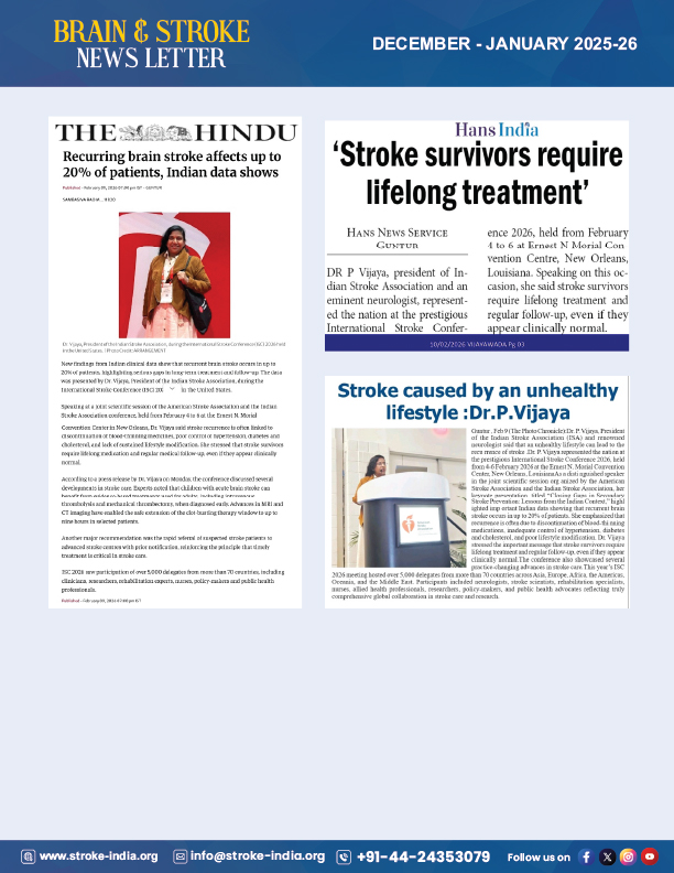 Indian Stroke Association tweet media