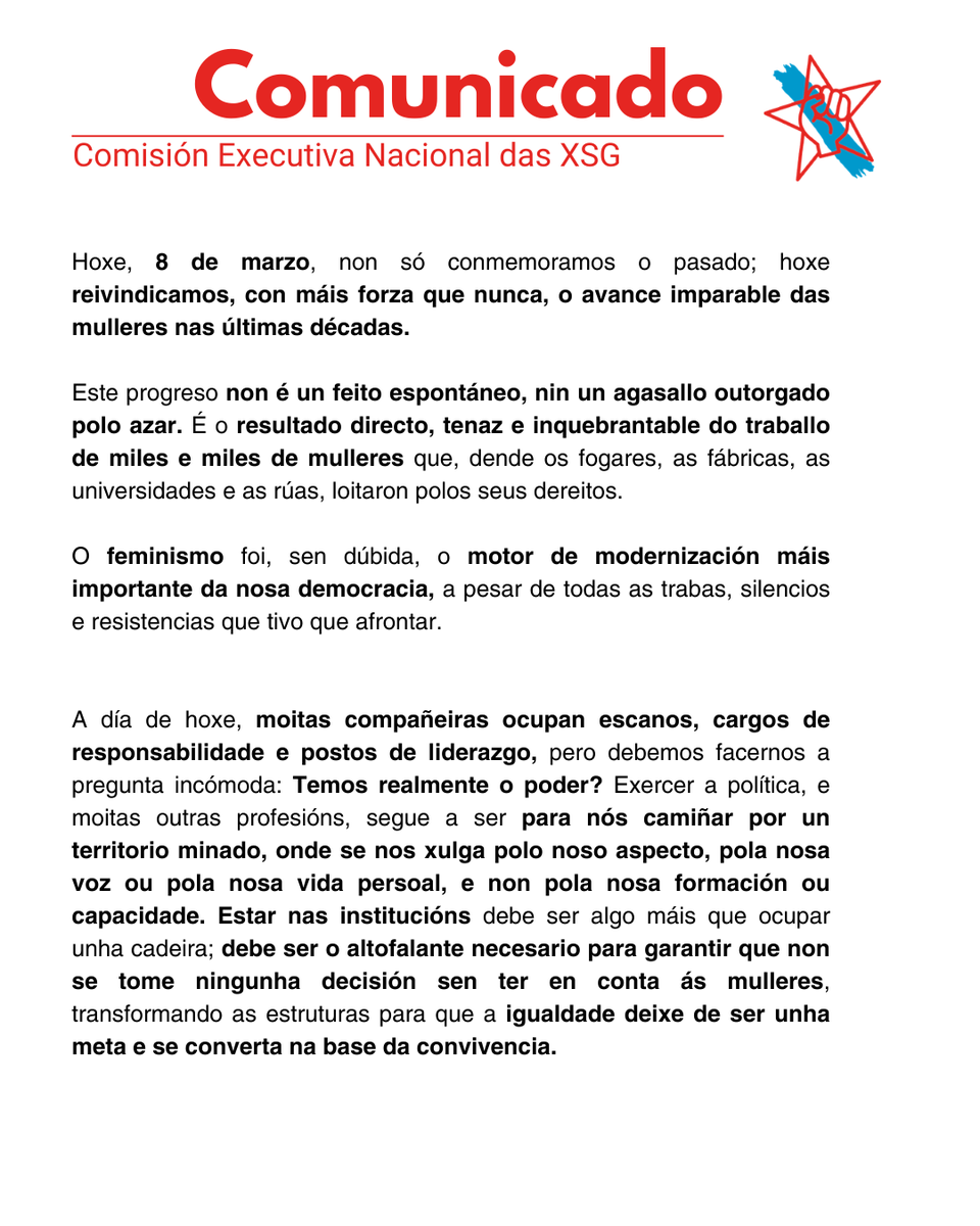 XSGalicia's tweet photo. ARRIBA! Hoxe é 8M💜✊🏼 https://t.co/mdaewpfg32