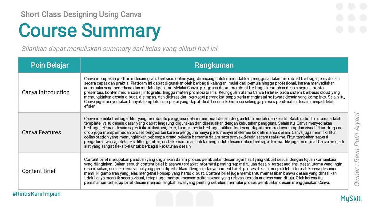 arynree's tweet photo. Insight kursus MySkill hari ini yaitu, desain yang baik bukan cuma soal visual menarik, tapi juga harus sesuai dengan tujuan dan target audiens.
#learnatMySkill 
@myskill_id https://t.co/QkVoRFFNJB