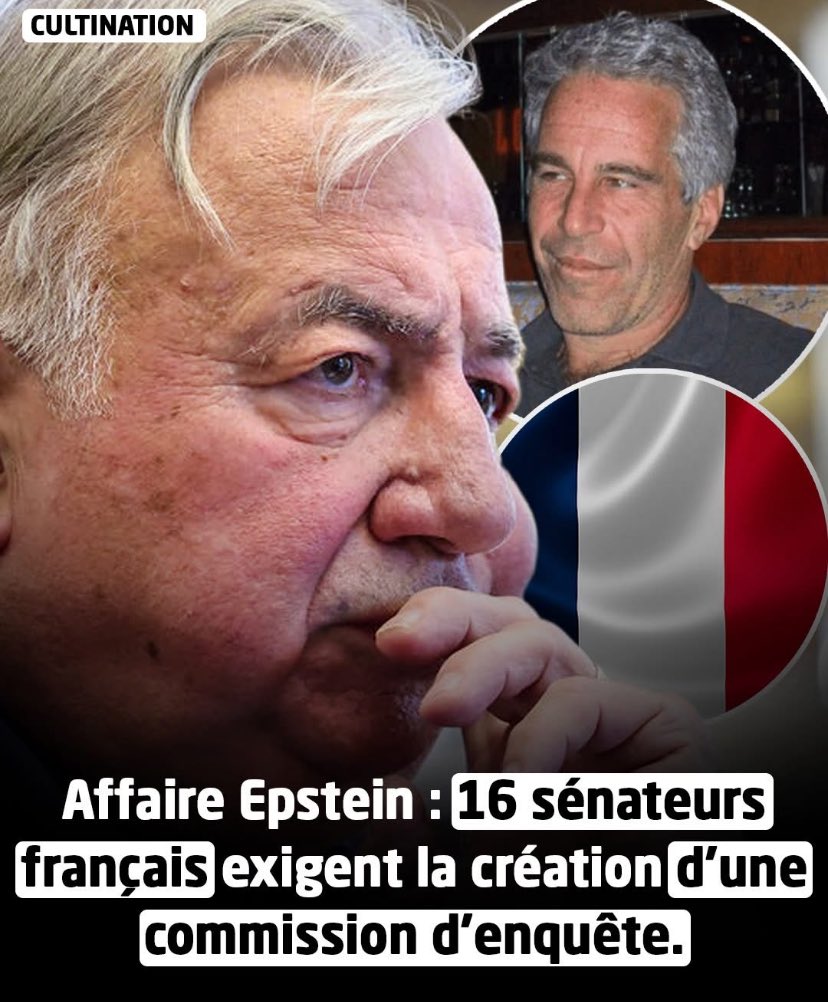 🚨Dans l’affaire #Epstein, 
seulement 16 sénateurs ont demandé la création d’une commission d’enquête.

▶️Êtes-vous favorable à la mise en place de cette commission ?