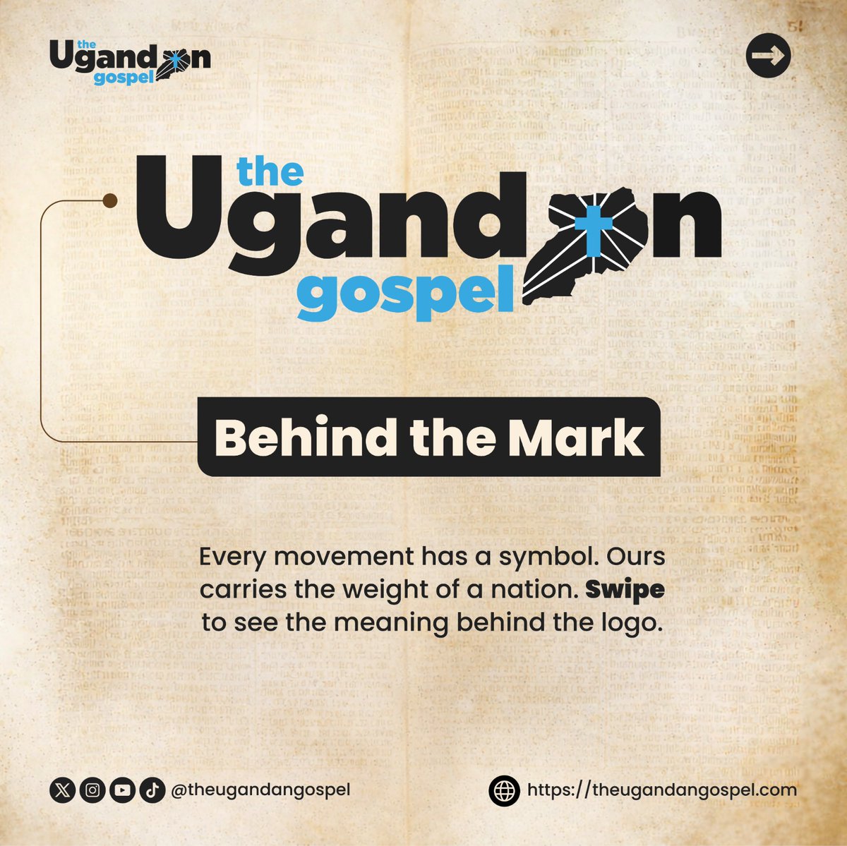 ugandangospel's tweet photo. A logo is more than an icon; it is a confession of what we believe.

Our identity is anchored in the intersection of the Cross, the state of our nation, and the piercing Truth of Scripture. 

This mark represents the foundation of the movement. #TheUgandanGospel https://t.co/YBjuoa4pHz