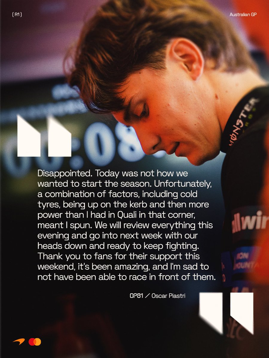 McLaren Mastercard Formula 1 Team tweet media