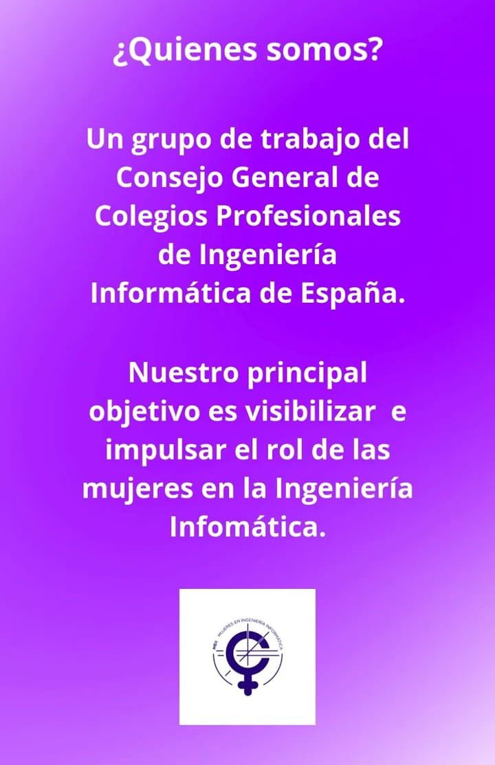 💜 #8M Reivindicamos a las mujeres que abrieron camino, a quienes hoy inspiran y visibilizan, y a las que siguen construyendo un sector más diverso e inclusivo.
El futuro tecnológico también es nuestro.
<a href="/cciinfor/">CCII - Consejo General Ingeniería Informática</a>