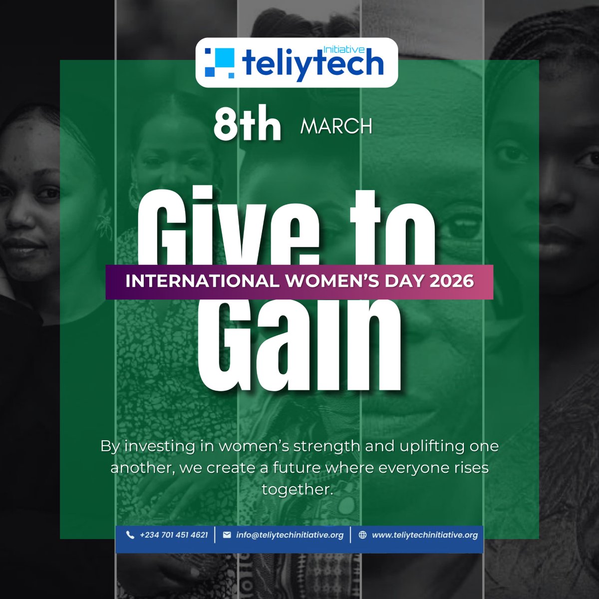 We join the world in recognising that when we invest in women’s skills and leadership, everyone rises.

𝗛𝗮𝗽𝗽𝘆 𝗜𝗻𝘁𝗲𝗿𝗻𝗮𝘁𝗶𝗼𝗻𝗮𝗹 𝗪𝗼𝗺𝗲𝗻’𝘀 𝗗𝗮𝘆!

#IWD2026 #DigitalInclusion #TeliyTechInitiative