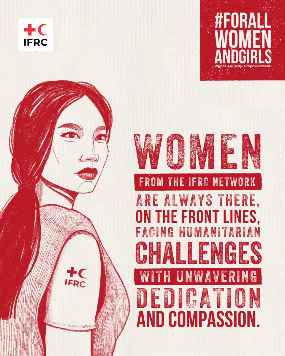 On this International Women's Day, we pay tribute to the incredible women from our @IFRC network who are at the heart of our humanitarian efforts. From volunteers to staff, their dedication and resilience inspire us every day.

Today, we also call on everyone to take action: