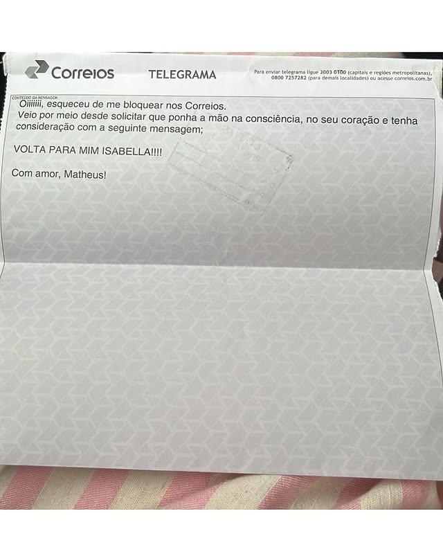 AcervoCharts's tweet photo. Homem envia telegrama para pedir desculpas à ex:

“Esqueceu de me bloquear nos Correios” https://t.co/lI3dF11HfK